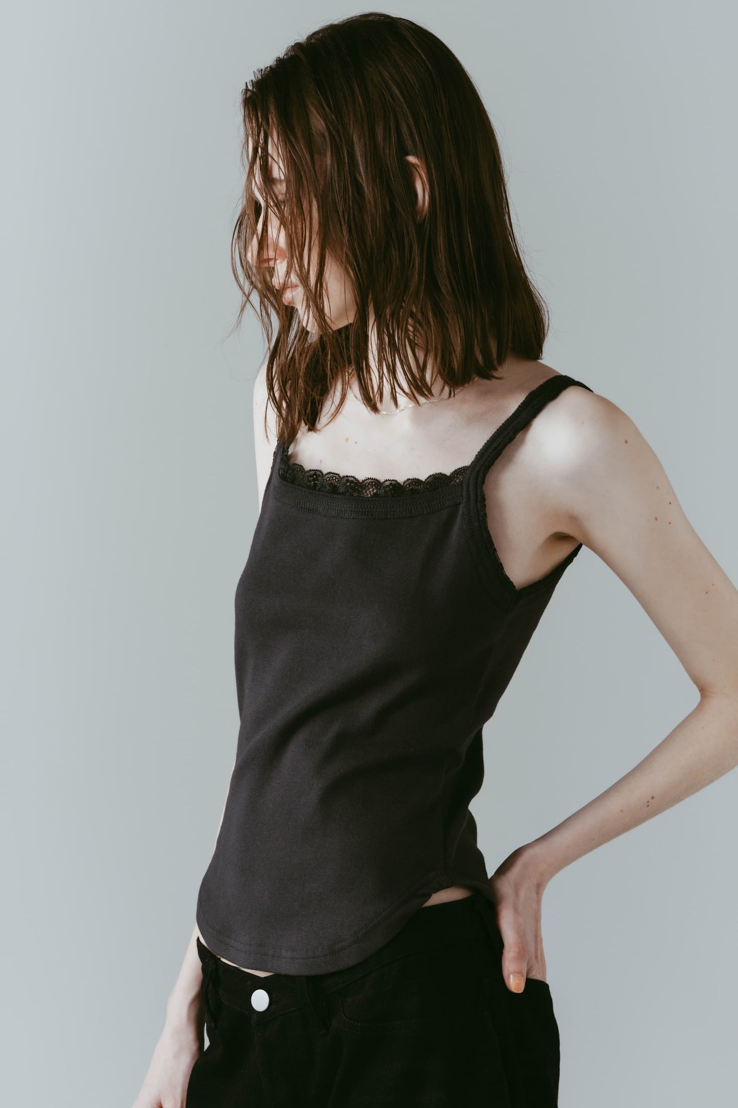 lace detail camisole/3color
