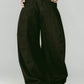 tuck design denim pants/denimblack