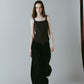studded draped denim pants(unisex)/black(studded)