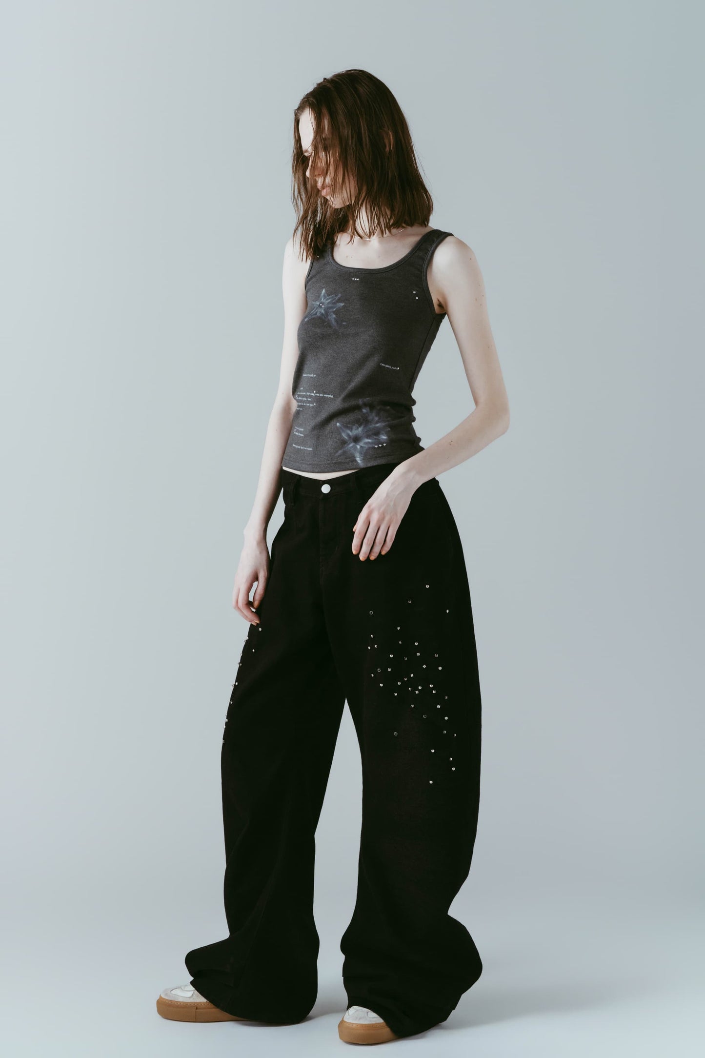 studded tank top/2color