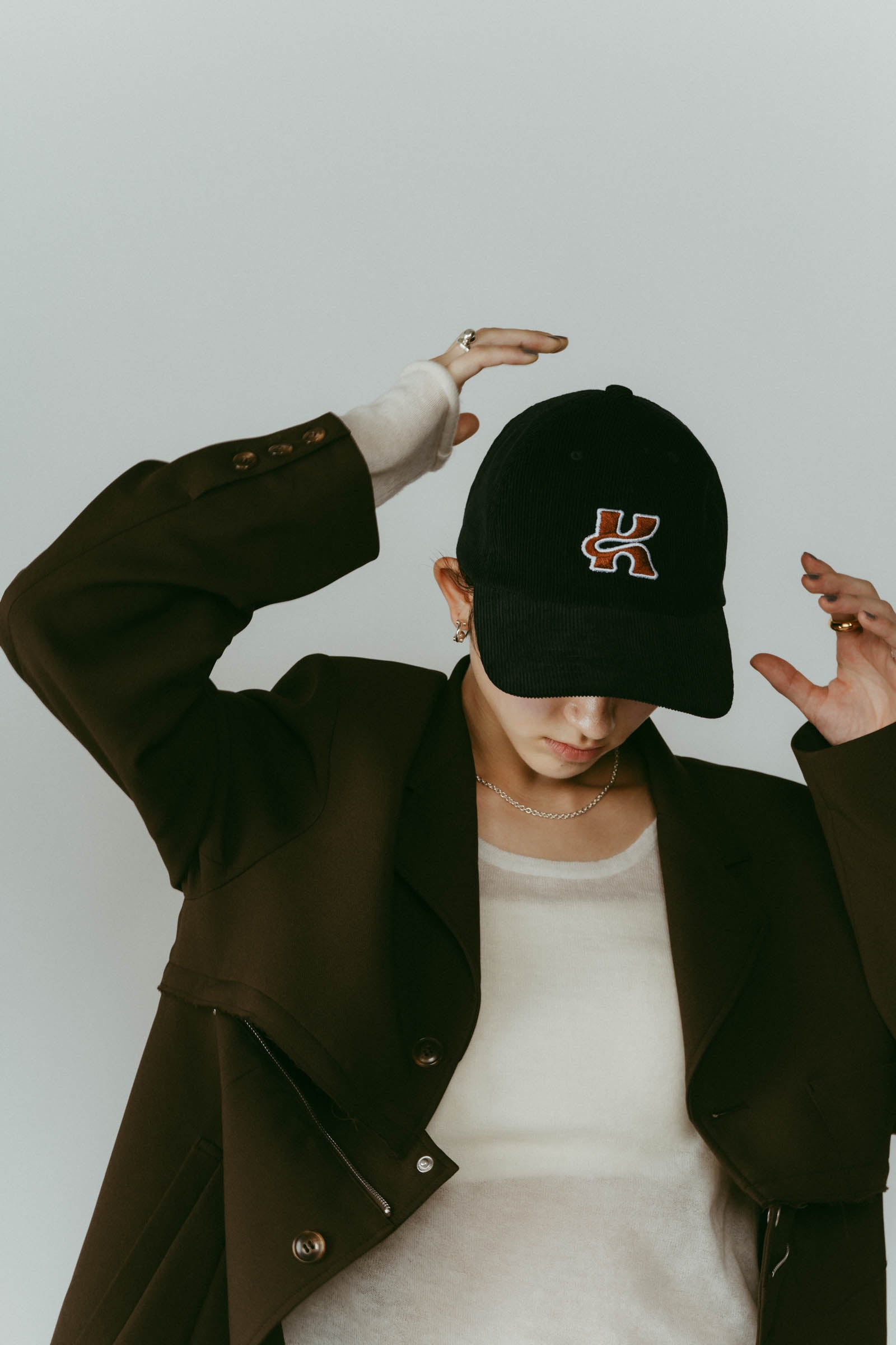 Knuth Marf ヘリンボーンミックス オーバー コート ※クリーニング済み