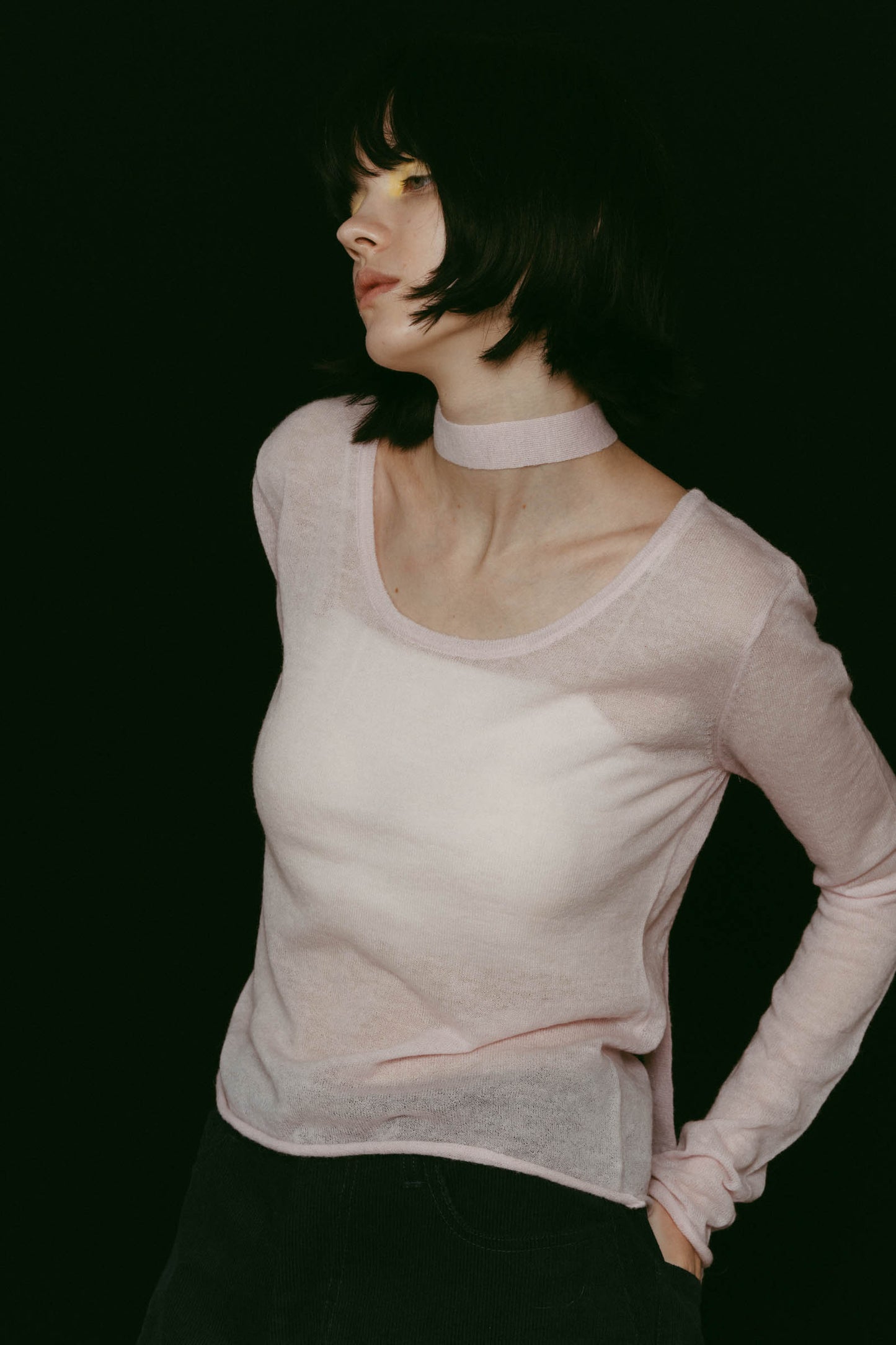 alpaca sheer knit/4color