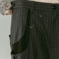 pierced drape pants(unisex)/stripegray