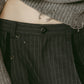pierced drape pants(unisex)/stripegray