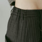 pierced drape pants(unisex)/stripegray
