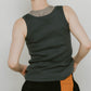 2piece layered logo tank top/3color