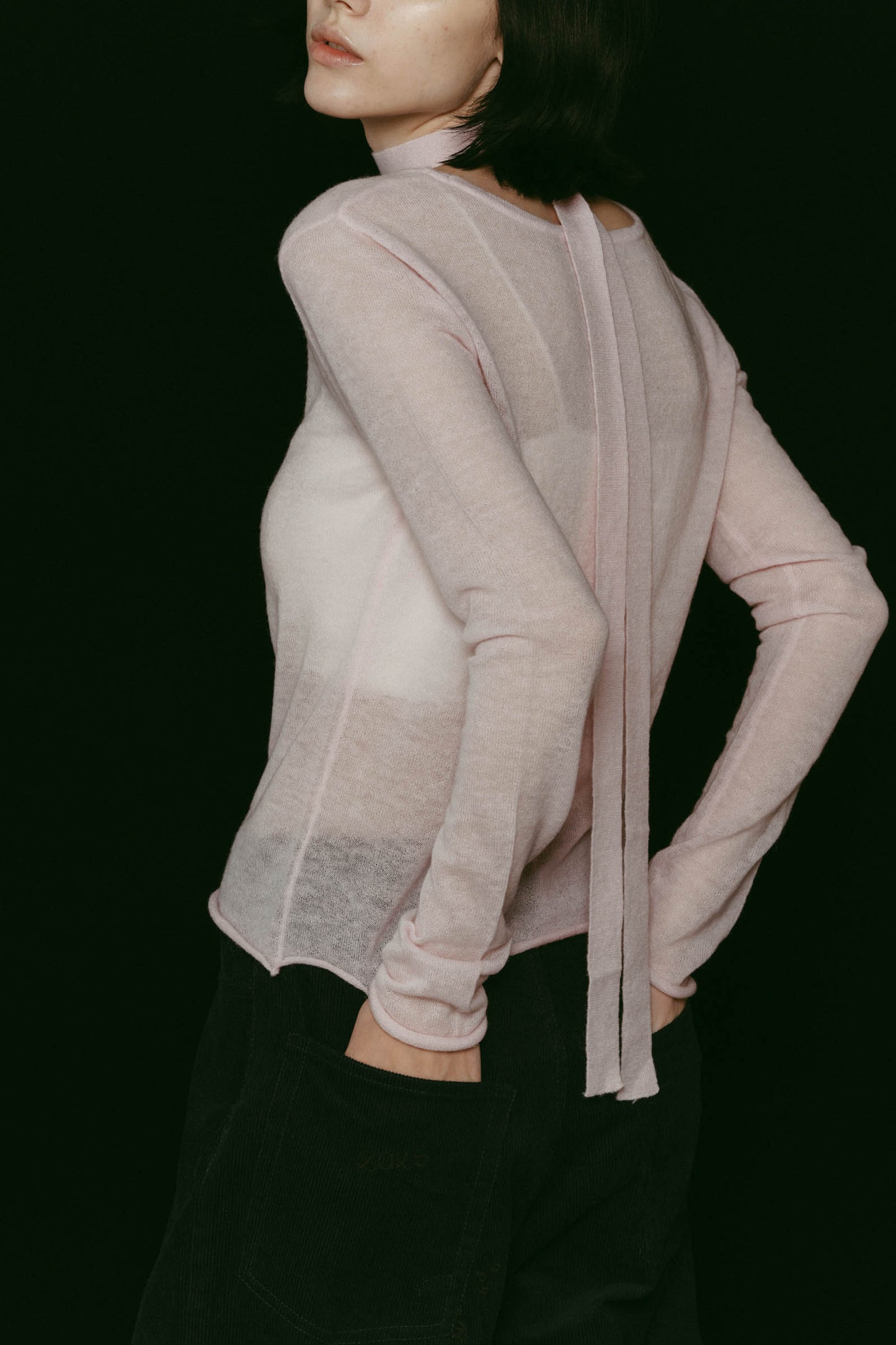 alpaca sheer knit/4color