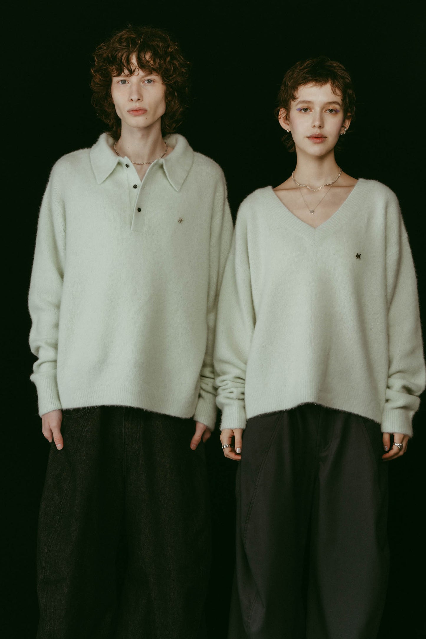 fox v-neck knit-special edition/4color
