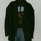 muffler overlay jacket(unisex)/black