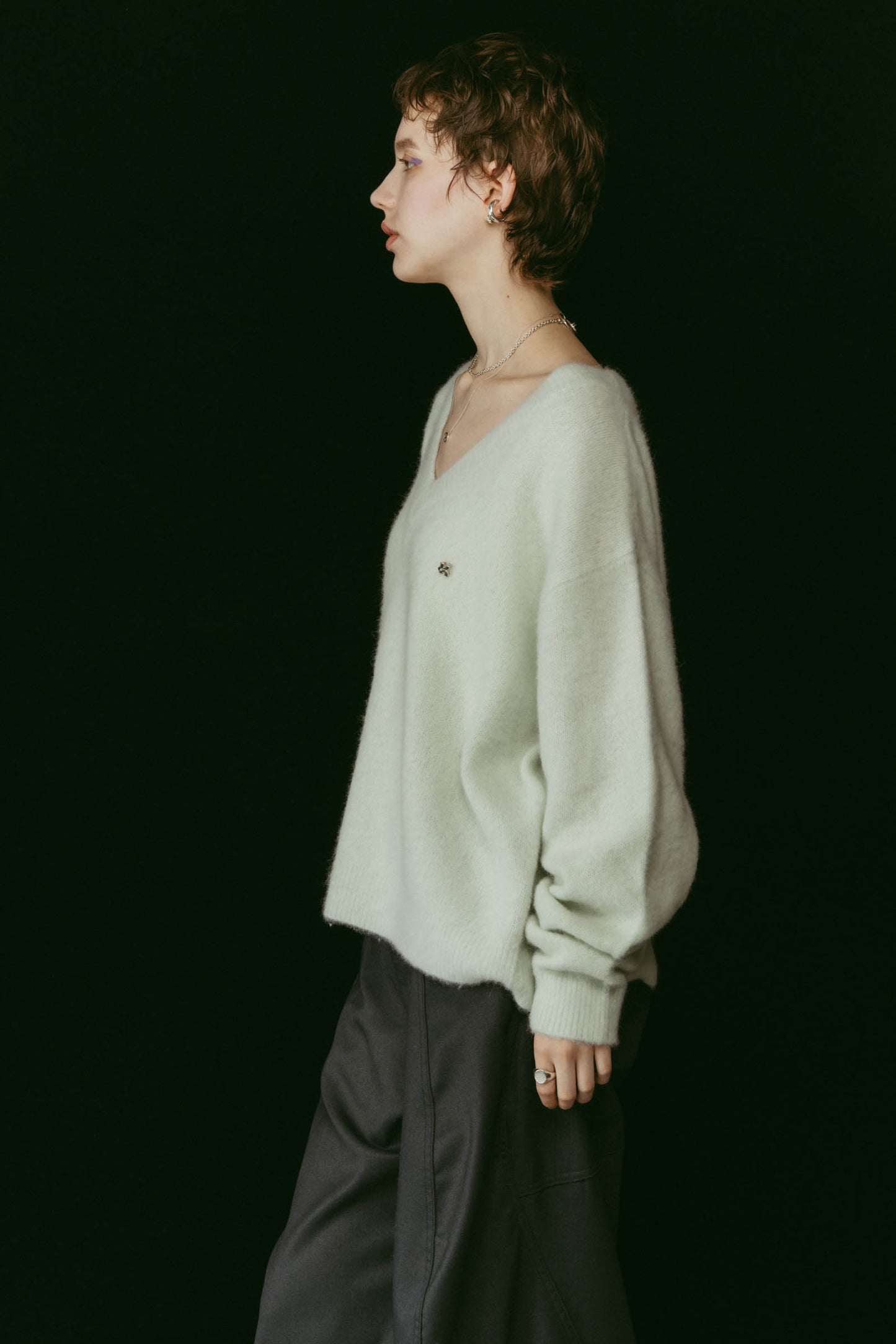 fox v-neck knit-special edition/4color