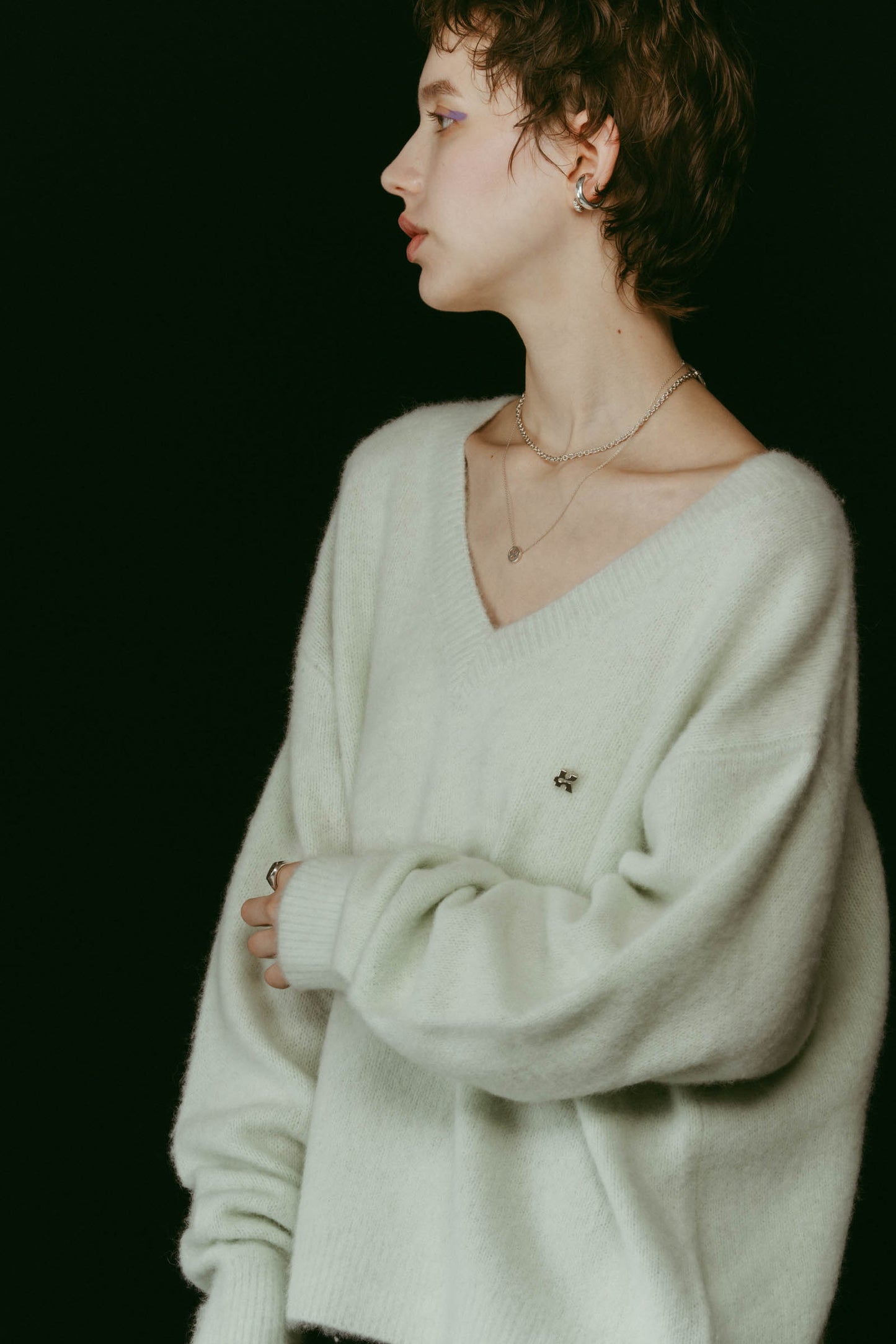 fox v-neck knit-special edition/4color