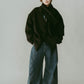 muffler overlay jacket(unisex)/black