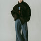 muffler overlay jacket(unisex)/black