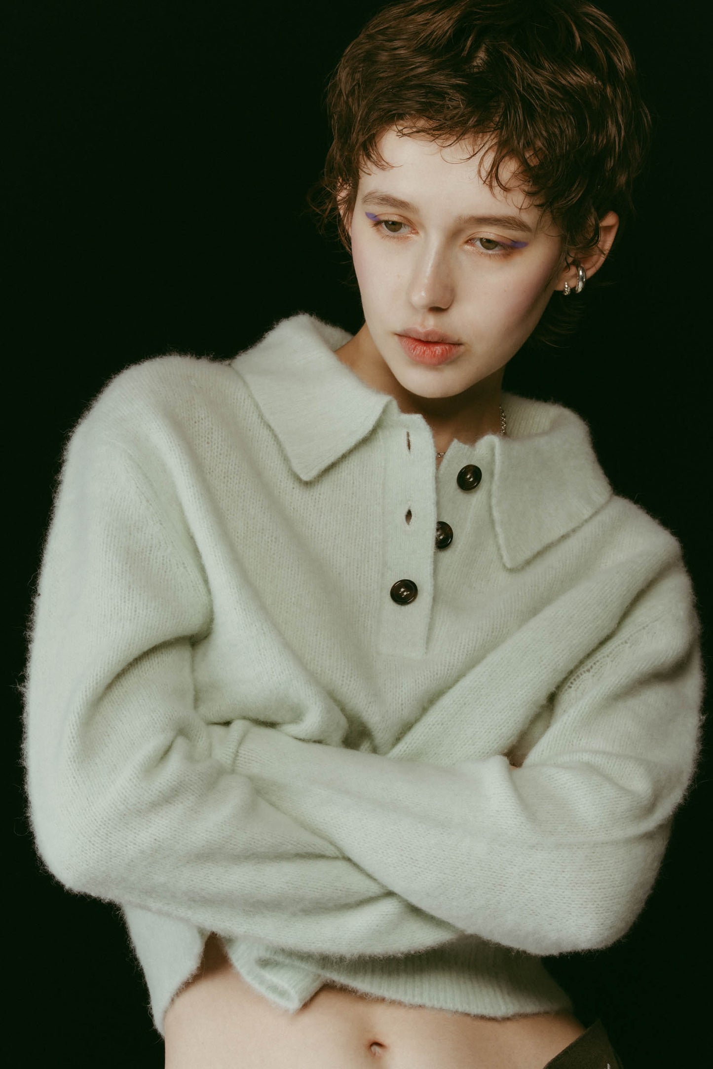fox over polo-neck knit-special edition /4color