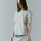 structured shoulder top/lightbeige