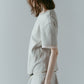 structured shoulder top/lightbeige