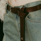 Kmotif leather belt/2color