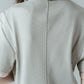 structured shoulder top/lightbeige