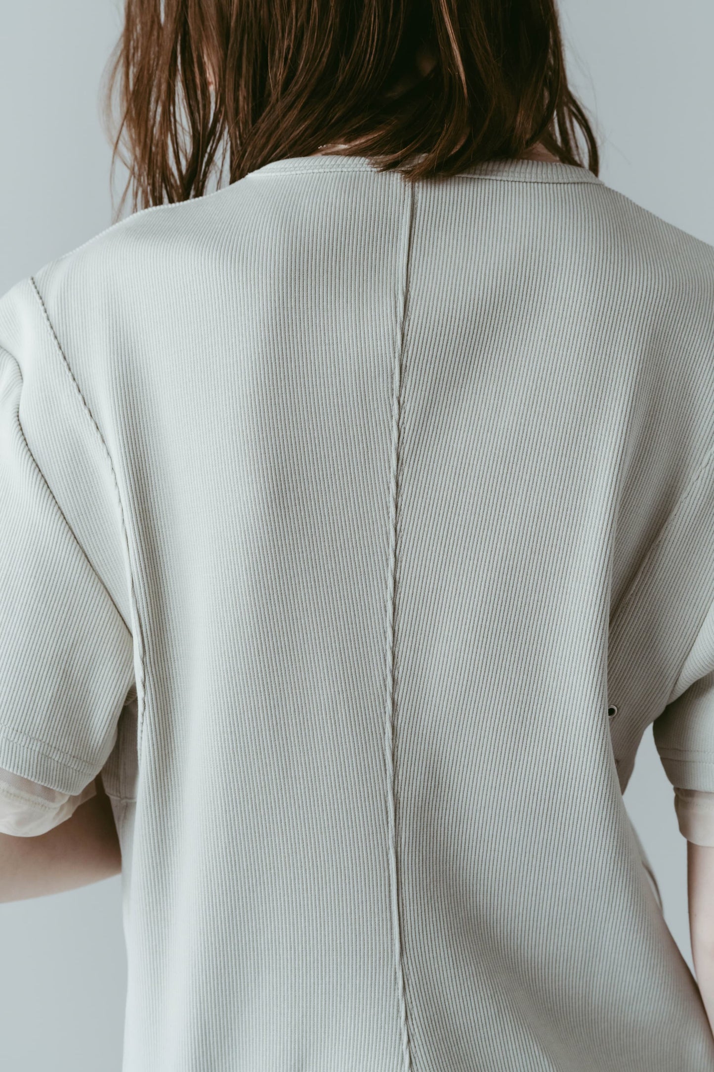 structured shoulder top/lightbeige