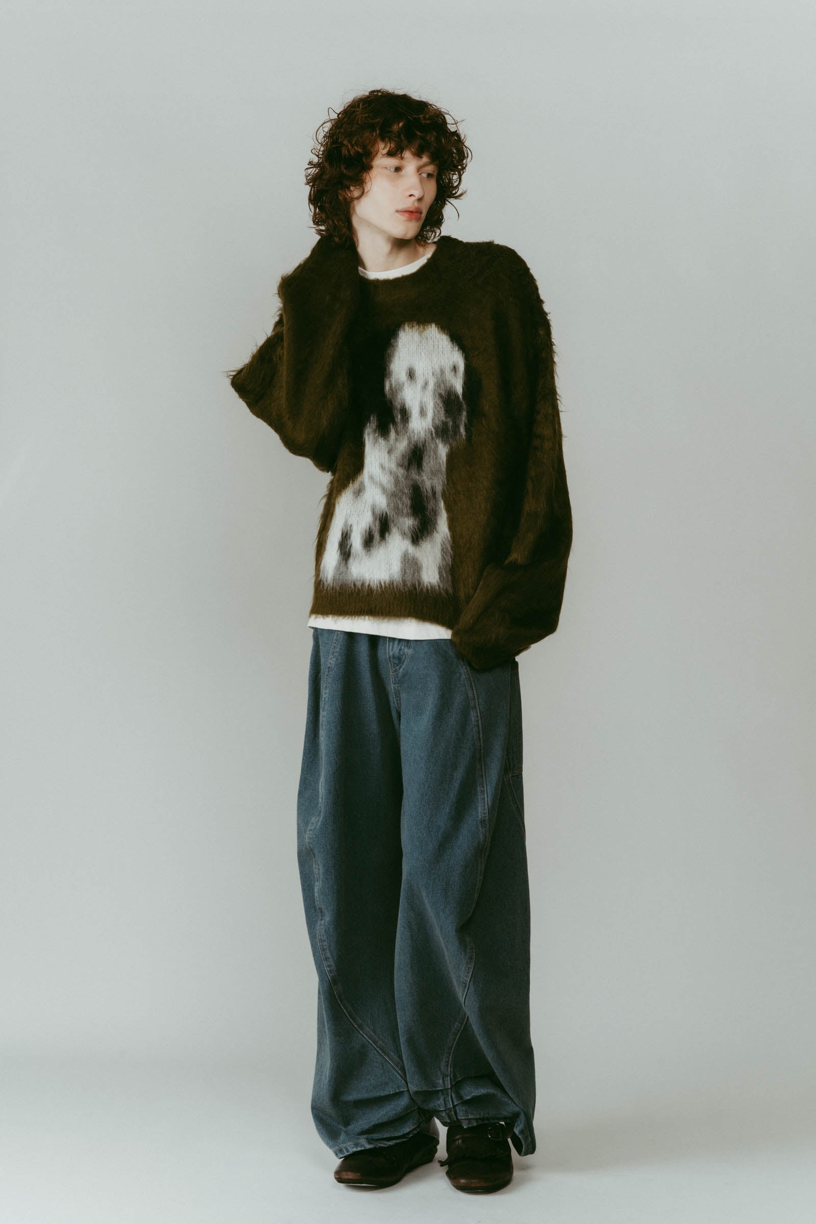 dalmatian shaggy knit(unisex)/green | KNUTH MARF