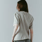 structured shoulder top/lightbeige