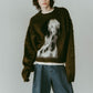 dalmatian shaggy knit(unisex)/green