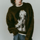 dalmatian shaggy knit(unisex)/green