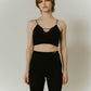 metal biker shorts/black