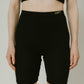 metal biker shorts/black