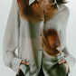 flower print sheer shirt(unisex)/blue/M