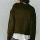 dalmatian shaggy knit(unisex)/green