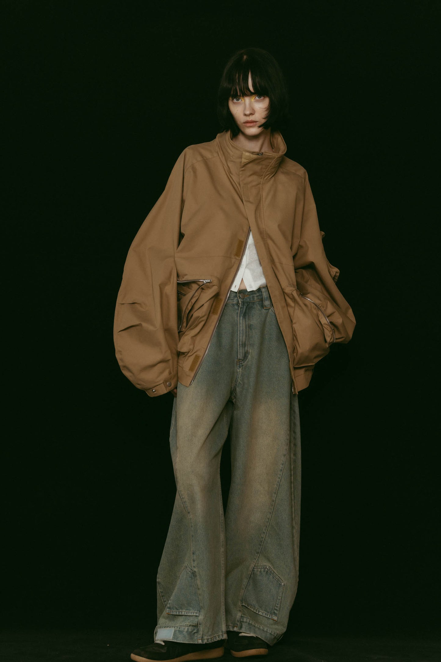 2way nylon blouson(unisex)/camel