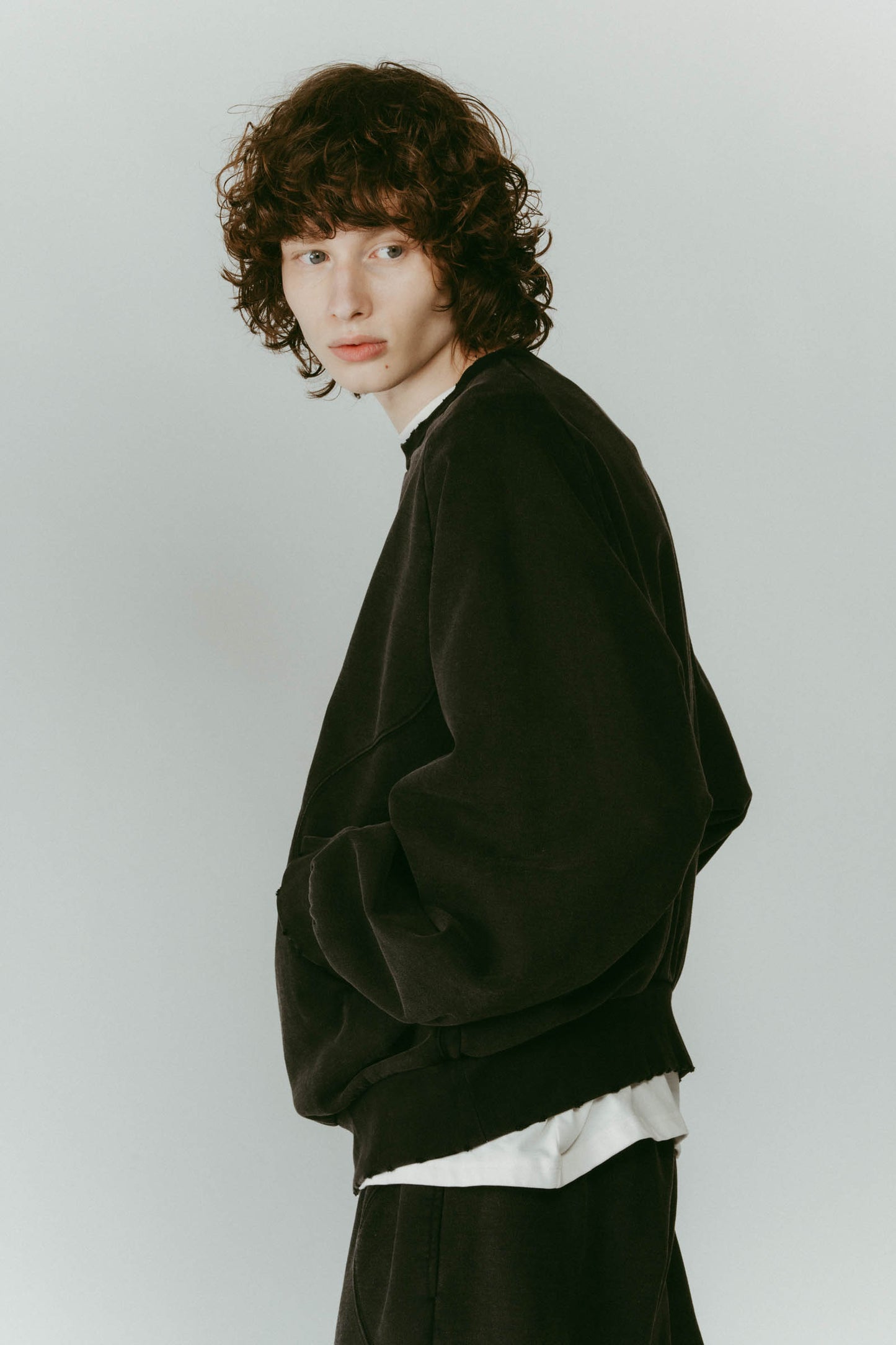 panelled volume sweatshirt(unisex)/2color