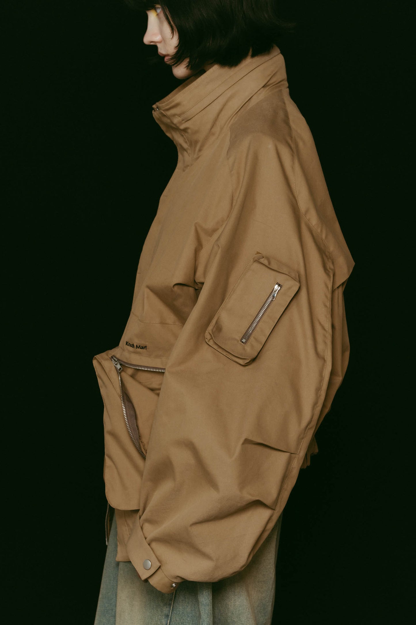 2way nylon blouson(unisex)/camel