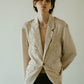 embroidered satin jacket/ivory