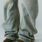 studded draped denim pants(unisex)/blue(studded)