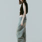 studded draped denim pants(unisex)/blue(studded)