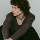alpaca sheer knit/4color