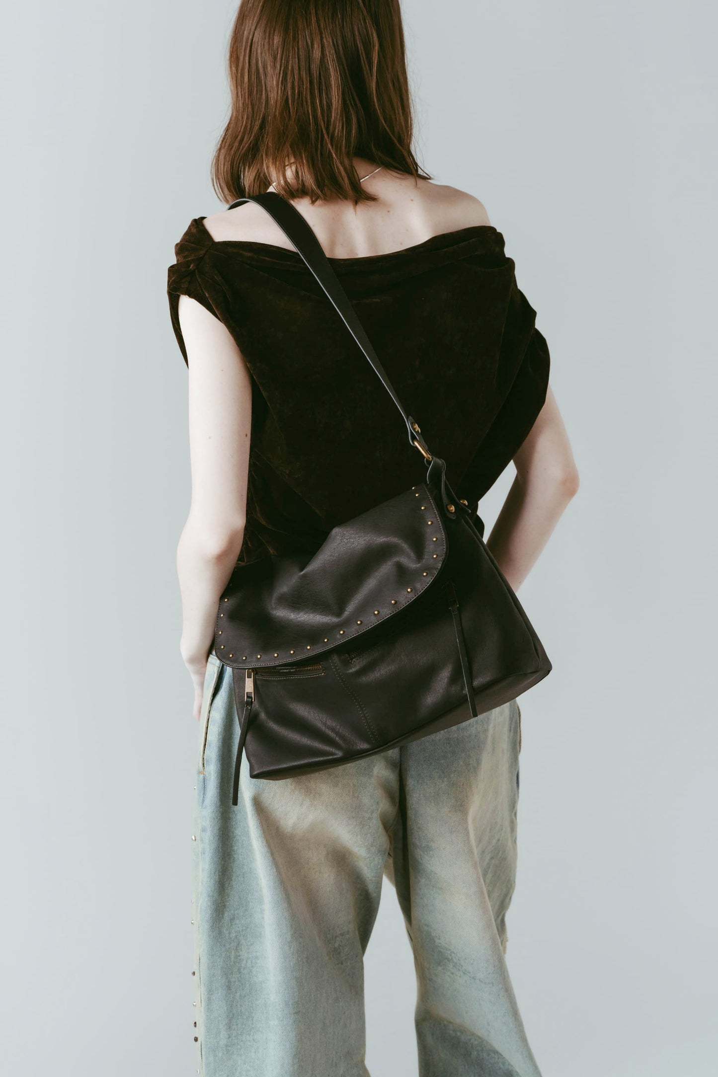 studded shoulder bag/2color