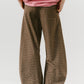 slit deformed pants(unisex)/checkbrown