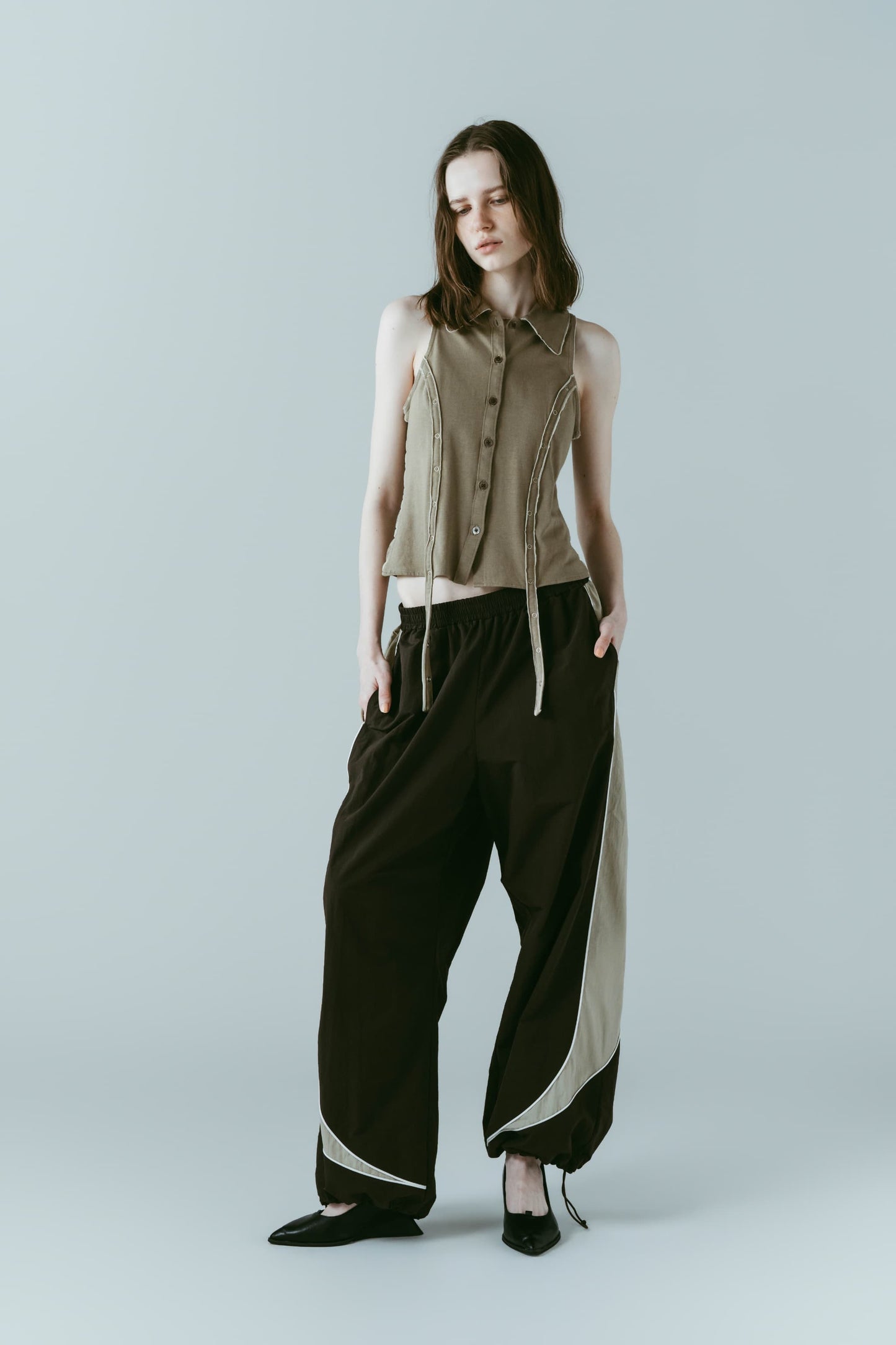 american armhole compact shirt/pistachio