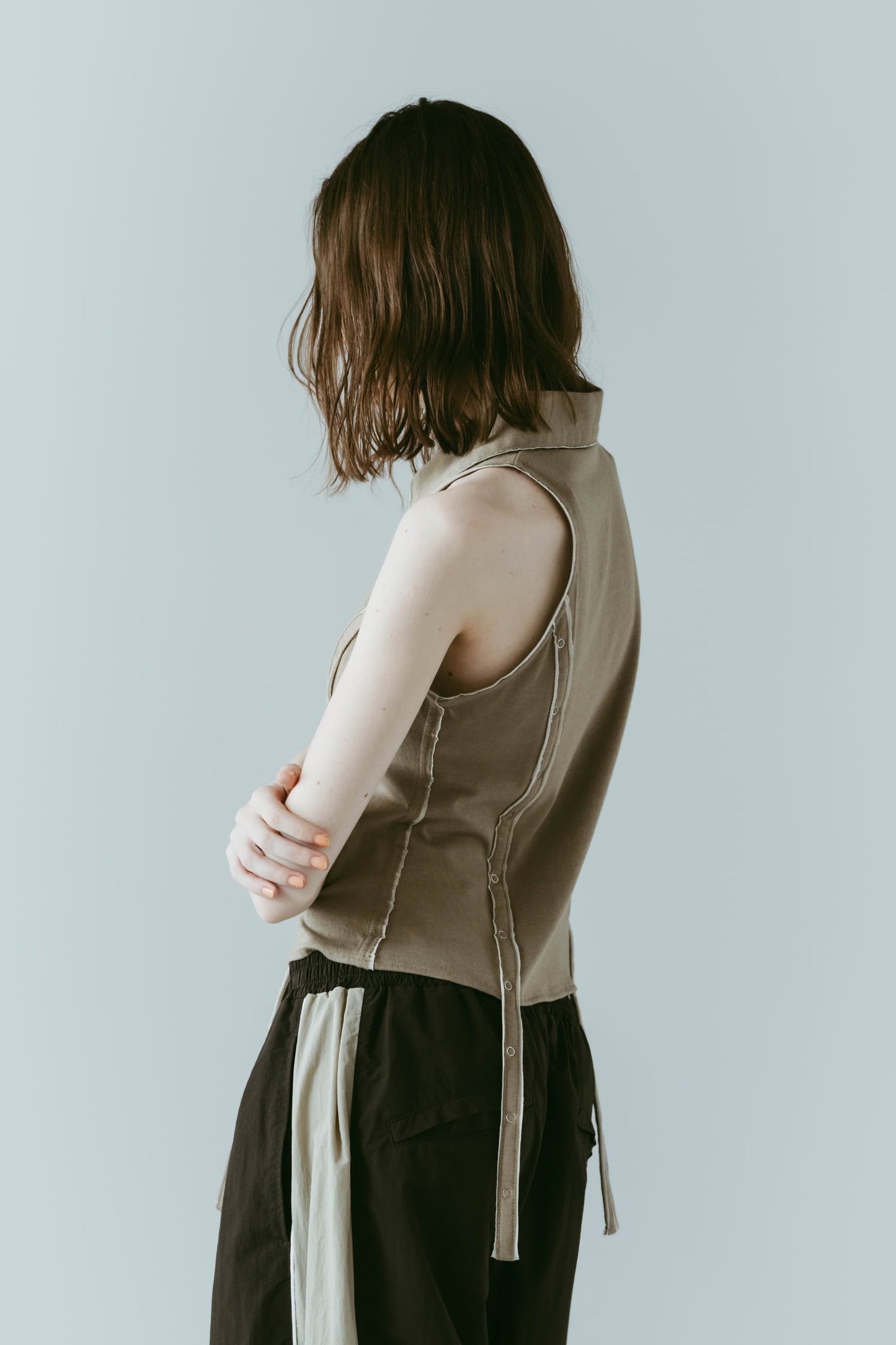 american armhole compact shirt/pistachio