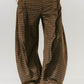 slit deformed pants(unisex)/checkbrown