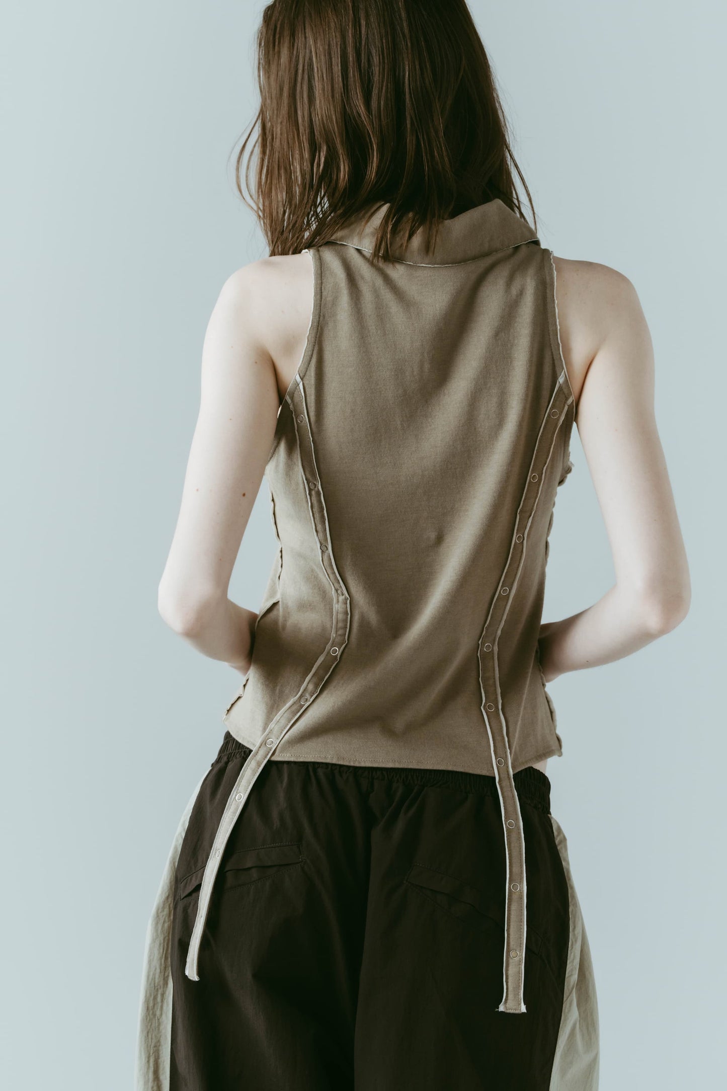 american armhole compact shirt/pistachio
