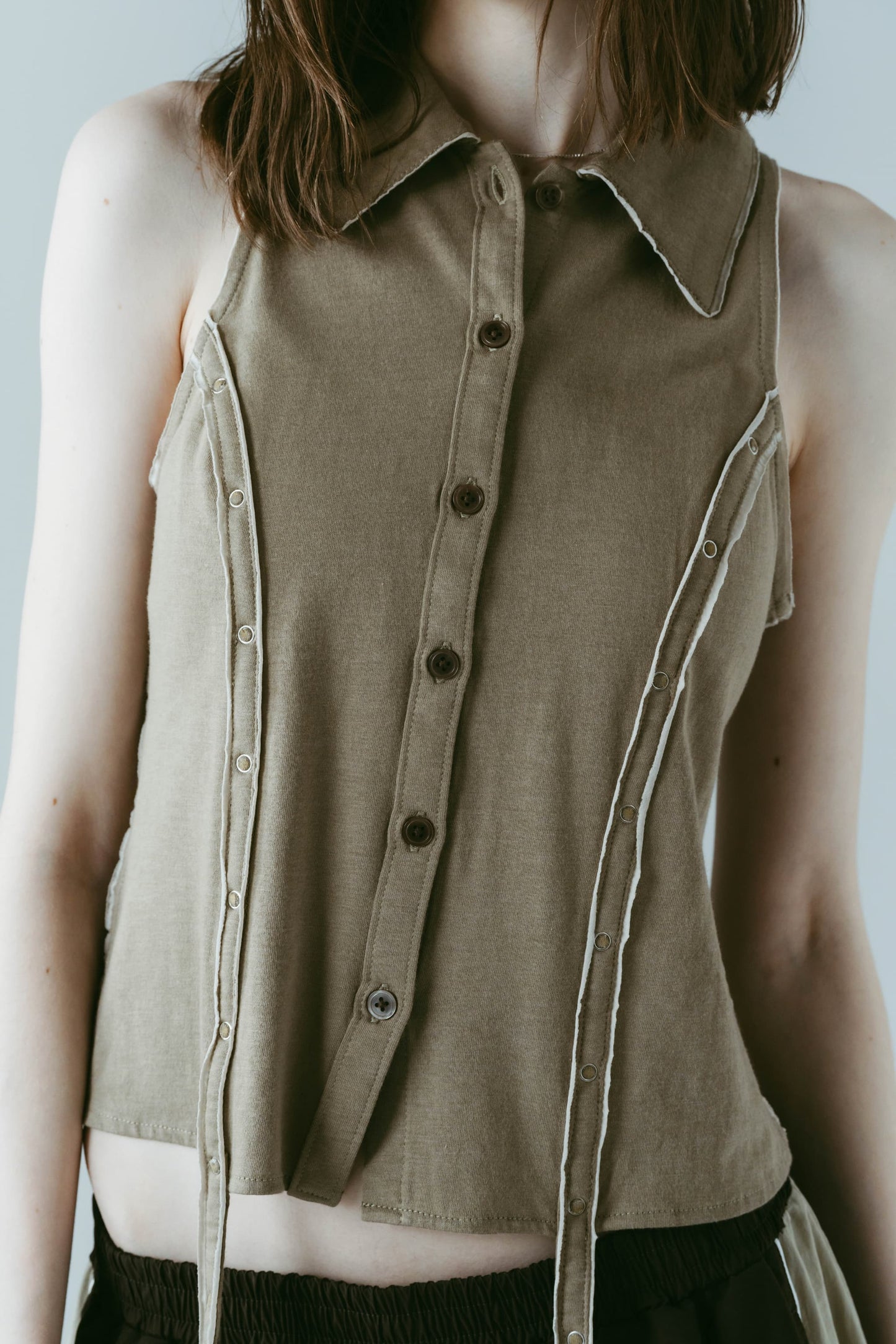 american armhole compact shirt/pistachio