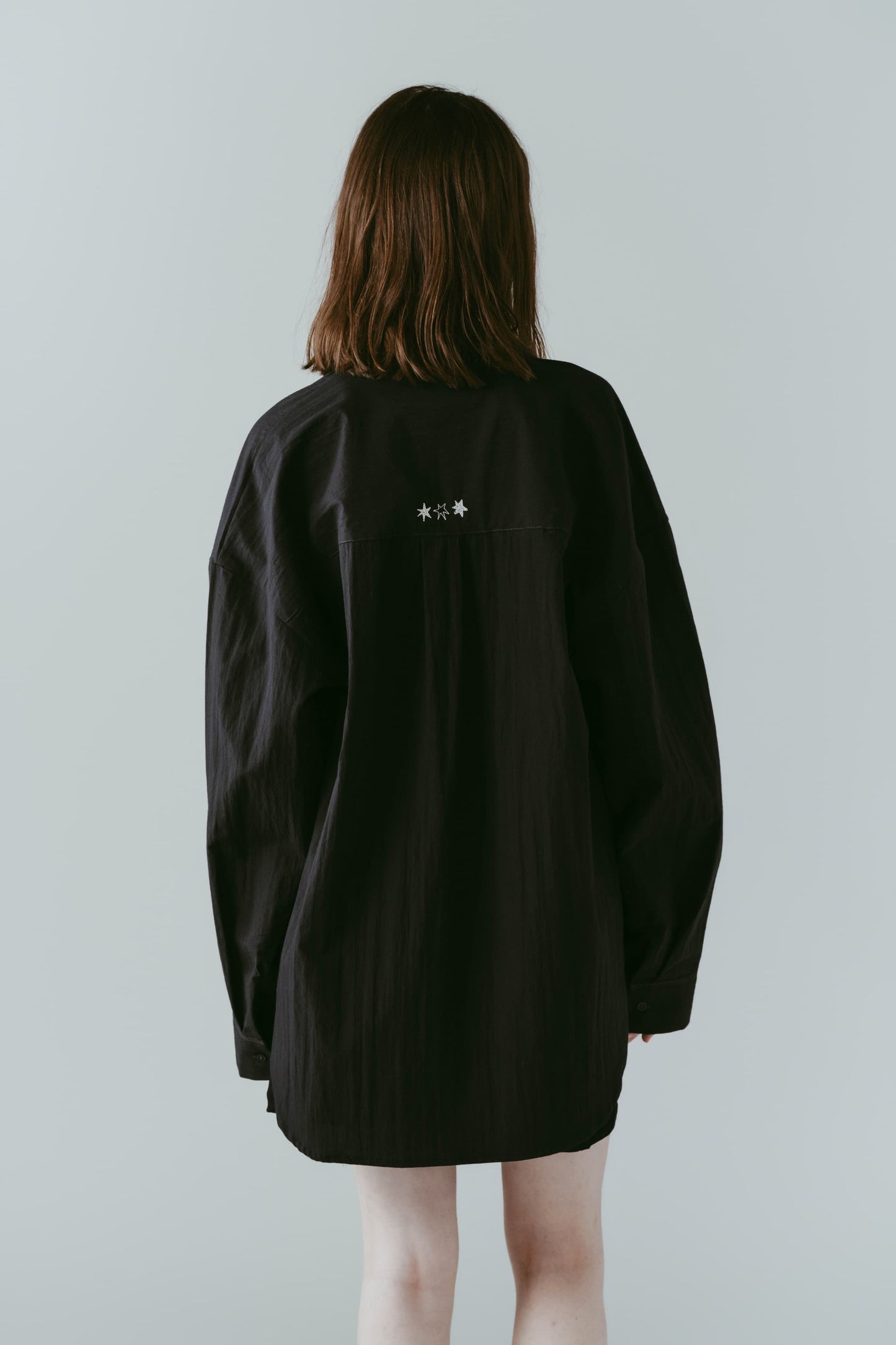 embroidered shirt(unisex)/black