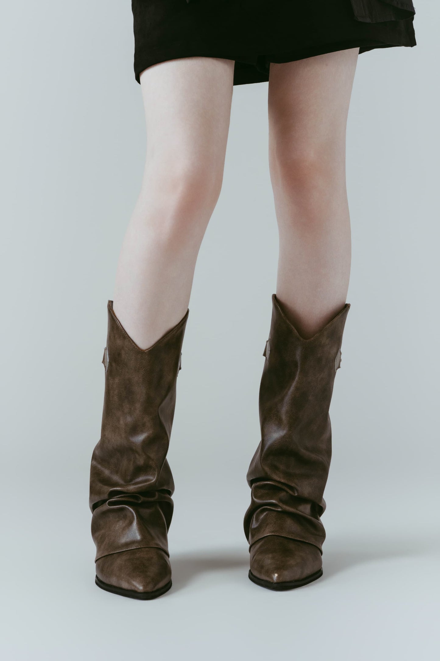 western belted boots/2color