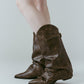 western belted boots/2color