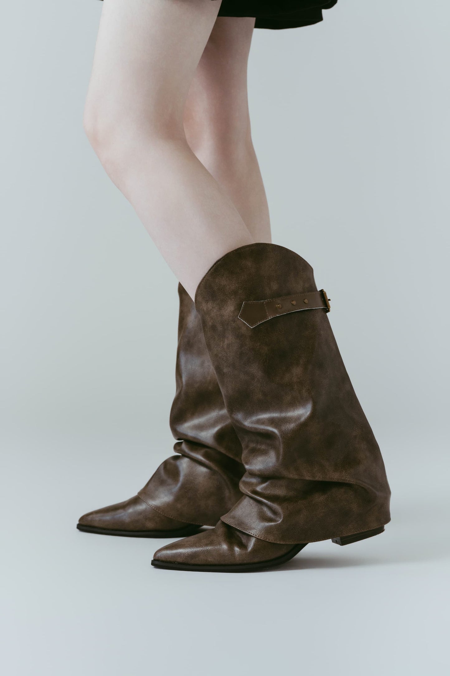 western belted boots/2color