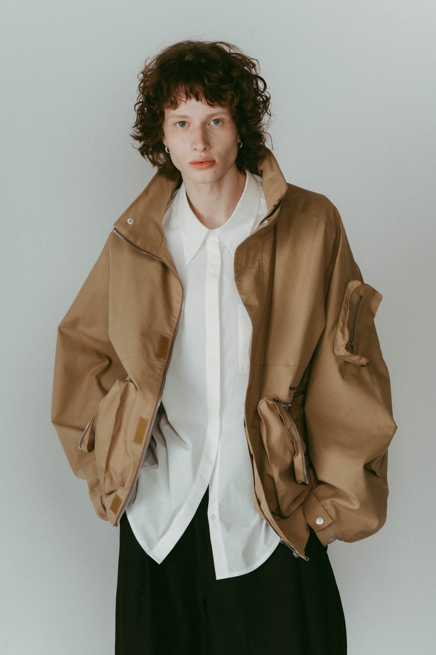2way nylon blouson(unisex)/camel